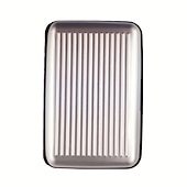 cheap Storage &amp; Organization-Aluminum Bank Card Holder Blocking Hard Case Wallet Solid Credit Card Anti-RFID Scanning Protect Card Holder