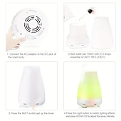 cheap Humidifiers &amp; Dehumidifiers-Portable Colorful Lights H2o Spray Cool Mist Humidifier Double Wet Aroma Essential Oil Diffuser Usb Rechargable Minicar Home Air Humidifier