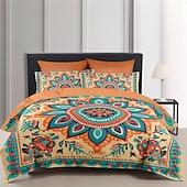 preiswerte Bettbezug-Sets-Bohemian-Mandala-Baumwoll-Bettwäsche-Set, leicht und weich, 2/3-teiliges Set, geeignet für Erwachsene und Kinder, Baumwoll-Bettwäsche-Set, King-Size-Bett, Bettbezug