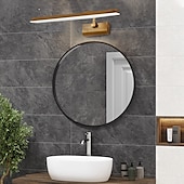 abordables Apliques de pared para interior-Luces de espejo,luz de espejo de baño vintage con interruptor,lámpara de baño,luces de espejo de tocador para iluminación de tocador,lámpara de pared interior ip44 luz de maquillaje giratoria lámparas