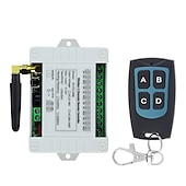 cheap Smart Switch-Wireless Remote /DC12V 24V 36V 4CH Remote control switch/learning code Power  ON OFF switch  Motor switch /433mhz