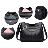 halpa Olan yli kannettavat laukut-naisten musta ruskea crossbody laukku, jossa on useita vetoketjullisia taskuja - tyylikäs ja käytännöllinen jokapäiväinen olkalaukku töihin ja arkikäyttöön