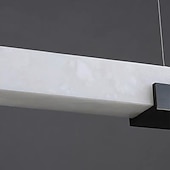 abordables Suspension-led pendentif lumières ligne desin marbre cuisine moderne foyer entrée luminaires plafond suspendu globe sur table blanc chaud 110-240v