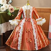 رخيصةأون فساتين-قوطي روكوكو خمر مستوحاة فساتين أزياء الحفلة حفلة تنكرية أميرة شكسبير لون الصلبة منفوش ملابس تنكرية للفتيات رويال عيد الرعب مهرجان عيد الأطفال مناسب للحفلات زفاف ضيف حفل زفاف الطفل فستان كل الفصول