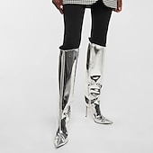 cheap Footwear-Retro Vintage 1980s Knee High Boots Disco Women&#039;s Carnival Costume Halloween Carnival Performance Party Pride Parade Adults&#039; Shoes All Seasons