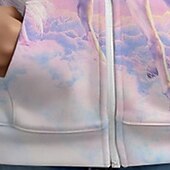 billiga Flickans 3D-tecknad film-tjej 3d häst hoodie kappa ytterkläder långärmad 3d print höst vinter aktivt mode söt polyester barn 3-12 år utomhus casual daglig normal passform