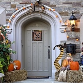 levne Halloween venkovní dekorace-halloweenské nohy zlé čarodějnice s kolíky, halloweenská čarodějnická rekvizita, halloweenská venkovní dekorace, dekorace na trávník, dvůr a terasu halloweenská dekorace