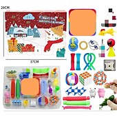 cheap Best Christmas Gifts-Christmas Advent Calendar Blind Box,Christmas Blind Box Children&#039;s Party Gift Decompression DIY Hand Tear Countdown Calendar Blind Box Christmas Toys for Christmas Gifts