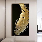 tanie Obrazy z martwą naturą-Handmade ręcznie malowany obraz olejny wall art nowoczesne abstrakcyjne pióro martwa natura krajobraz dekoracja wnętrz walcowane płótno bez ramki nierozciągnięte