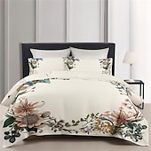 voordelige Dekbedovertreksets-bloemenpatroon dekbedovertrek set dekbedset, bedrukte dekbedovertrek katoenen beddengoed sets met envelop kussensloop, kamerdecor koning koningin dekbedovertrek