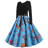 preiswerte Für Frauen-Weihnachtsmann Weihnachtskleid Ausgefallenes Weihnachtskleid Damen Weihnachten 1950er Erwachsene Weihnachten Neujahr Heiligabend Weihnachten Party Silvester Kleid