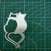 preiswerte Wandschablonen-1 Stück Metall-Stanzformen, Schnittform, Tier, Katze, Dekoration, Sammelalbum, Papier, Handwerk, Messerform, Klingenstanzer, Schablonen