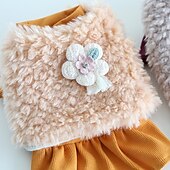 economico Vestiti-Cane Gatto Vestito Moda Carino Inverno Morbido Lavabile Confortevole All&#039;aperto Casual Quotidiano Abbigliamento per Cani for Bichon Frisé Barboncino Volpino di Pomerania Cucciolo Papillon
