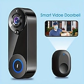 olcso Videós kaputelefonok-wifi csengő továbbfejlesztett csengő kamera vezeték nélküli 2.4g wifi intelligens ajtócsengő éjjellátó funkcióval pir érzékelő emlékeztető támogatás 32g tf kártya fényképezésre alkalmas kaputelefon