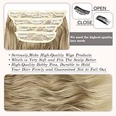 voordelige Clip-in-extensies-Synthetische uitbreidingen Klemmen Synthetisch haar Lang Haarextensies Clip-in 4 stuks Zacht Hittebestendig Pluizig Dames