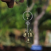baratos Espanta-espíritos-1 peça, sinos de bruxa, presentes de decoração de bruxaria, parede pagã mágica, maçaneta decorativa de porta de casa, runas de bruxas, suprimentos de altar wiccan