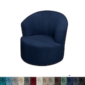 billiga Fåtöljskydd och armlöst stoltäckning-stretch vridbar stolsöverdrag vinröd klubbstol ledig stol underöverdrag accent modern stil rund fåtölj möbelskydd möbelskydd tjocka spandex jacquard överdrag tvättbar