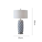 economico lampada da comodino-lampada da tavolo lampade da comodino in ceramica con paralume in tessuto e base in vetro lampade da comodino semplicità retrò per home office bar ristorante lampada da comodino lampada da tavolo