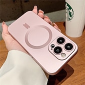 رخيصةأون جرابات آيفون-هاتف غطاء من أجل Apple ايفون 16 آيفون 15 برو ماكس بلس iPhone 14 Pro Max Plus iPhone 13 12 11 Pro Max مع ماجسيف حامي عدسة الكاميرا دعم الشحن اللاسلكي ماتي متجمد لون الصلبة TPU