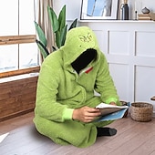billiga Matchande familjepyjamas-jultomten Grönt monster lurvigt Familj jul pyjamas Nattkläder Julpyjamas Herr Dam Pojkar Flickor Jul Cosplay kostym Barn Vuxna Jul Maskerad julafton Jul Fest Onesie