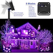 cheap Solar String Lights-1pcs 50/100/300leds Halloween Solar Lights, Outdoor Fairy Garland String Lights, Waterproof Garden Festoon Lamp, Halloween Yard Patio Party Decoration