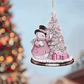 お買い得  装飾品-クリスマス装飾雪だるまクリスマスツリーペンダントクリエイティブ 2d アクリル装飾ぶら下げ装飾品農家の装飾