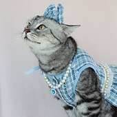 cheap Dresses-Dog Cat Dress Fashion Cute Winter Soft Washable Comfortable Outdoor Party Dog Clothing for Bichon Frise Poodle Pomeranian Baby Pet Papillon