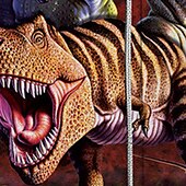 billiga Pojkens 3D-djur-Pojkar 3D Dinosaurie Huvtröja Kappa Ytterkläder Långärmad 3D-tryck Höst Vinter Mode Streetwear Häftig Polyester Barn 3-12 år Utomhus Ledigt Dagligen Normal