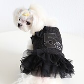 billiga Klänningar-Hund Katt Klänningar Mode party Vinter Mjuk Tvättbar Bekväm Utomhus Födelsedag Hundkläder for Bichon Frisé Pudel Pommeran valpen eller det lilla husdjuret Fjäril