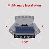 economico elettrodomestici-1/2 confezione da 4000 W lampada da parete solare girevole a LED per esterni impermeabile girevole 270 grandangolo pir sensore di movimento del corpo umano con staffa adatta per illuminazione stradale
