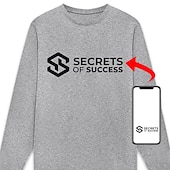 tanie odzież męska na zamówienie-unisex, niestandardowa, 100% bawełniana koszula z długim rękawem i okrągłym dekoltem, wiosna&amp;amp; jesienne bluzki czarny biały żółty niebieski szary