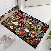 cheap Doormats-Colorful Floral Doormat Floor Mats Washable Rugs Kitchen Mat Non-Slip Oil Proof Rug Indoor Outdoor Mat Bedroom Decor Bathroom Mat Entrance Rug