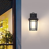 baratos luzes de parede ao ar livre-luminárias de parede externas com sensor do anoitecer ao amanhecer lanternas de parede externas à prova d&#039;água iluminação montada na parede persianas de vidro para entrada da porta da frente do pátio