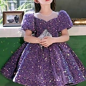 cheap Party Dresses-Girls&#039; 3D colour Dress Short Sleeve Summer Spring Wedding Party Cute Princess Kids 3-12 Years A Line Dress Tulle Dress Maxi Regular Fit