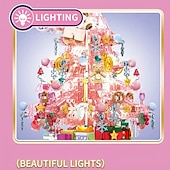 cheap Building Toys-Festival Series Crystal Festival Tree Building Blocks Toy Crystal Festival Tree Music Box Creative Puzzle Assembly Toys Festival Gift Halloween/Thanksgiving Day/Festival gift
