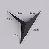 preiswerte Indoor-Wandleuchten-2 Stück Dreieck dreidimensionale Wandleuchte moderne Kunst und Kreativität Innenwandleuchte 3W 25cm Innenwandleuchte aus Metall AC85-265V