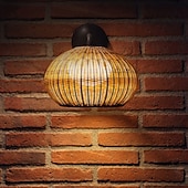 baratos luzes de parede ao ar livre-Lâmpada de parede led para exterior, rattan, à prova d'água, ip65, iluminação para pátio, jardim, 110-240v