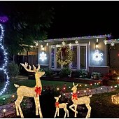 abordables Lumières de Noël-3 pièces éclairage de cerf de Noël bonne année jardin cerf lumineux de Noël, décor de scène, décor de festivals, décor de chambre, décor de maison, décor de bureaux, décor de fête à thème, décor de noël acrylique 2d plat