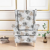 baratos Tampa da poltrona e capa de cadeira sem braço-Capa de poltrona de spandex para cadeira Strandmon, capa elástica anti-riscos para cadeira com encosto lateral, capa de cadeira com encosto jacquard removível lavável à máquina