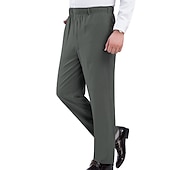  Voor heren Broek Vrijetijdsbroek Zak Elastische taille Effen Kleur Comfort Ademend Volledige lengte Dagelijks Stijlvol Klassieke Stijl Zwart Marineblauw Micro-elastisch