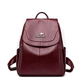 Women's Vintage Faux Leather Backpack Purse with Flap Cover – Large Capacity Anti-Theft Shoulder Bag for Work, Travel, or Daily Use 13