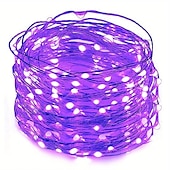 tanie Łańcuchy świetlne baterii-1 opakowanie 50 lampek LED - 5 metrów, zasilane baterią 3AA, idealne na Boże Narodzenie, wesela, imprezy, rodzinne wakacje, spotkania i nie tylko - zawsze włączone