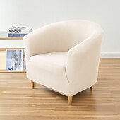 billiga Fåtöljskydd och armlöst stoltäckning-klubbstol överdrag fat stol underöverdrag vinröd stretch fåtöljöverdrag sofföverdrag soffa möbelskydd för vardagsrum jacquard spandex sofföverdrag