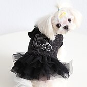 billiga Klänningar-Hund Katt Klänningar Mode party Vinter Mjuk Tvättbar Bekväm Utomhus Födelsedag Hundkläder for Bichon Frisé Pudel Pommeran valpen eller det lilla husdjuret Fjäril