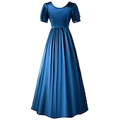 cheap Dresses-Victorian Medieval Renaissance Cocktail Dress Vintage Dress Tea Dress Prom Dress Women&#039;s Girls&#039; Costume Vintage Cosplay Party Masquerade Tea Party Dress