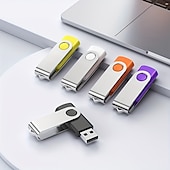 cheap Computer Peripherals-128GB USB Flash Drives 64GB 32GB USB 3.0 High Speed Rotating USB Stick External Storage Micro Memory Stick For Computer