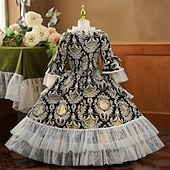 economico Vestiti-Gotico Rococò Ispirato al vintage Vestito Costume da festa Mascherata Principessa Shakespeare Tinta unica Abito da ballo Costume Ragazze Reale Halloween Carnevale Giornata universale dell'infanzia