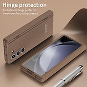 cheap Samsung Cases-Phone Case For Samsung Galaxy Z Fold 6 Z Fold 5 Z Fold 4 Back Cover with Screen Protector Full Body Protective Support Wireless Charging Solid Color PC