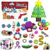 cheap Best Christmas Gifts-Christmas Advent Calendar Blind Box,Christmas Blind Box Children&#039;s Party Gift Decompression DIY Hand Tear Countdown Calendar Blind Box Christmas Toys for Christmas Gifts