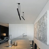 economico Lampade da soffitto-luci a sospensione a led 1 luce cucina moderna con isola led moderna mini lampada a sospensione in oro nero, comodino camera da letto piccola lampada a sospensione nera 110-240v